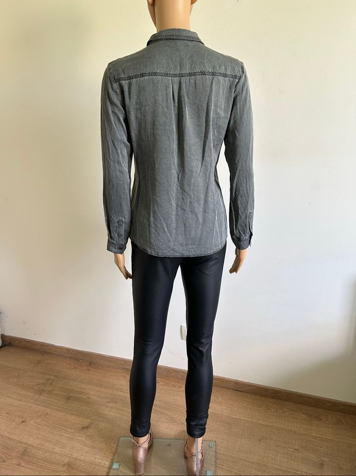 Chemise grise à manches longues Esprit taille française 34 TBE - photo numéro 6