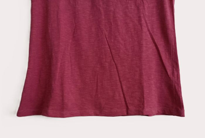 T shirt fin rose a manches longues. Tex basic. Coton. Taille S / 36 - photo numéro 3