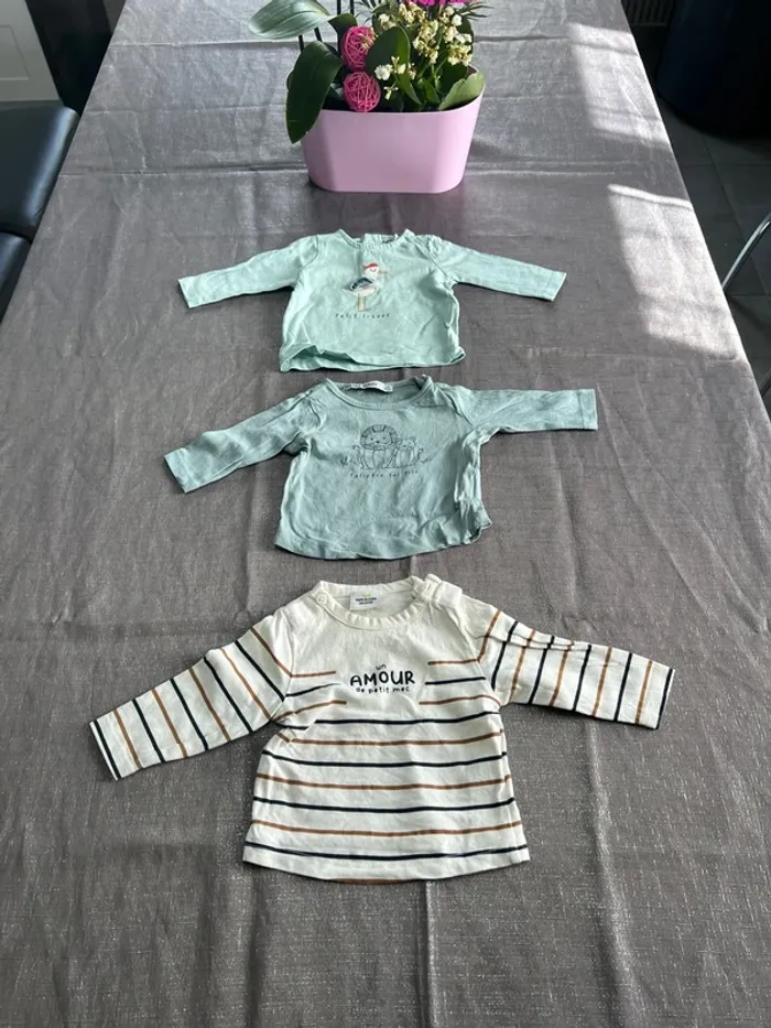 Lot 3 t-shirt 3 mois