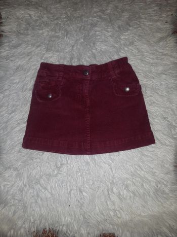 Jupe velours rouge Bordeaux 3 ans lisa rose