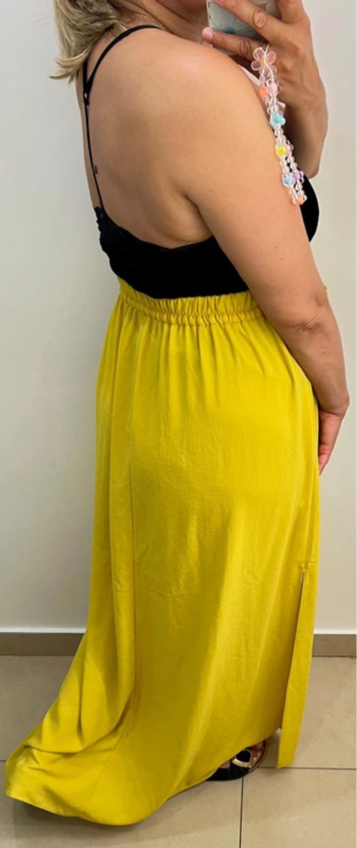 💛Jupe longue Zara fendu moutarde Taille M - photo numéro 4