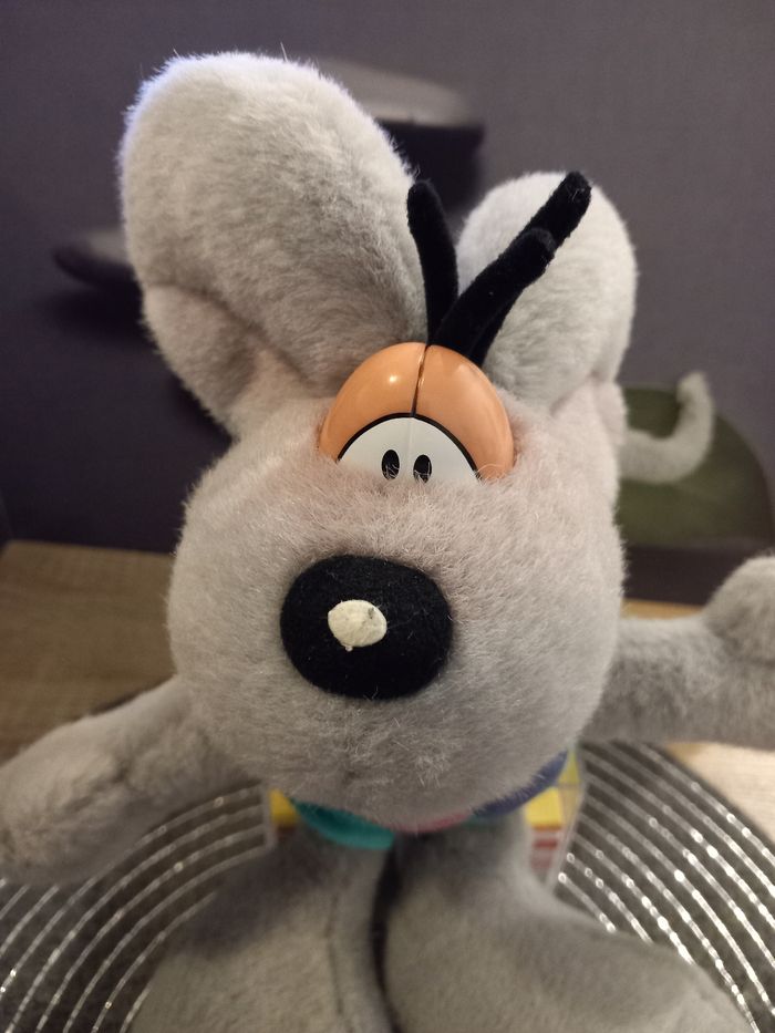 2 peluches diddl grise 32cm - photo numéro 8