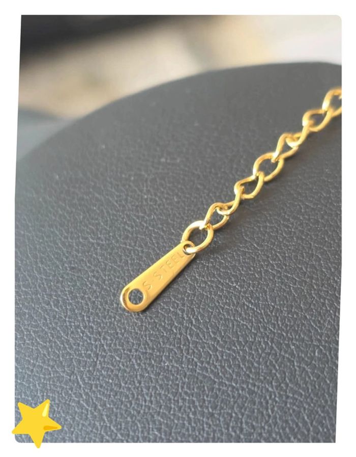 Collier pièce unique "love" acier inoxydable dorée - photo numéro 4