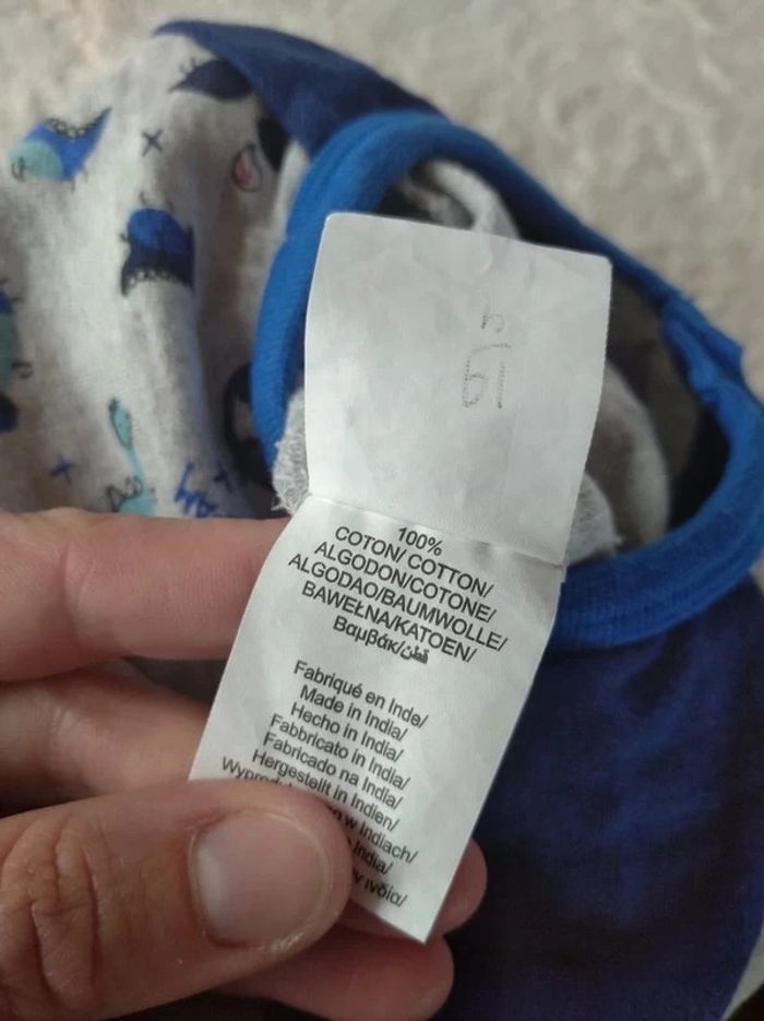 Combinaison pyjama sans pied été Garçon 1 mois Dinosaure Dpam 100% coton - photo numéro 10