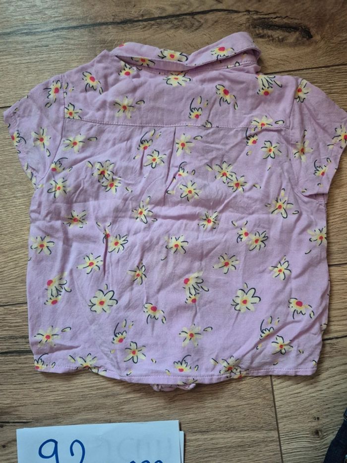 Ensemble NEUF 92 cm Jupe en jean + Chemise fluide sans manches - photo numéro 9