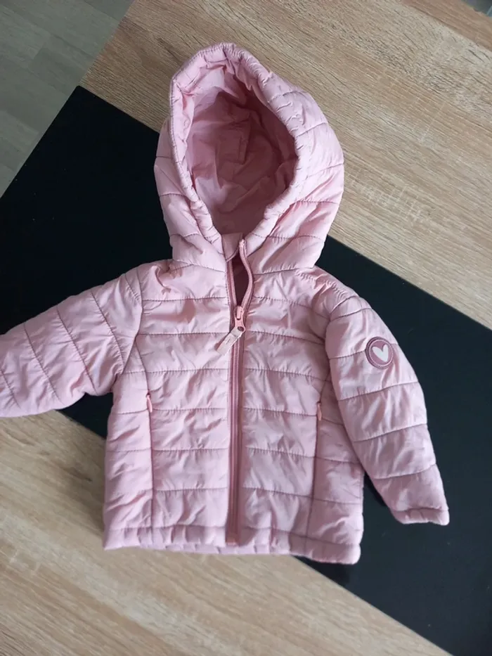 Doudoune rose légère, bébé 6 mois