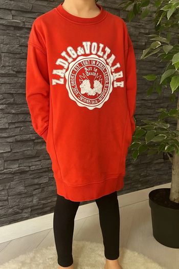 🛑Sublime robe sweat Zadig & Voltaire rouge – Fille 8 ans – TBE🛑