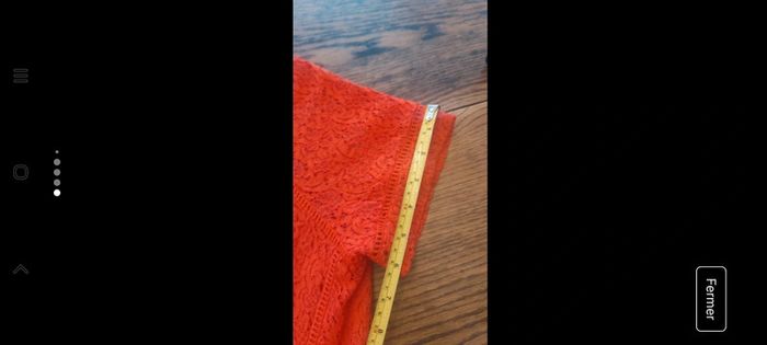 Jolie Robe FRNCH en dentelles rouge taille S - photo numéro 19