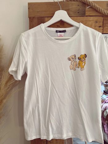 Tee-shirts Zara disney roi lion blanc