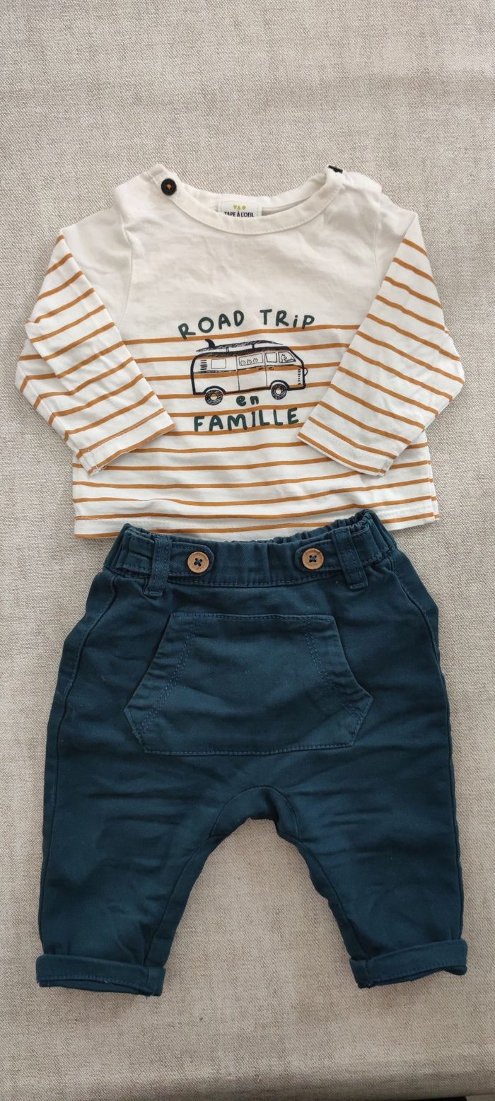 Pantalon tee-shirt manches longues