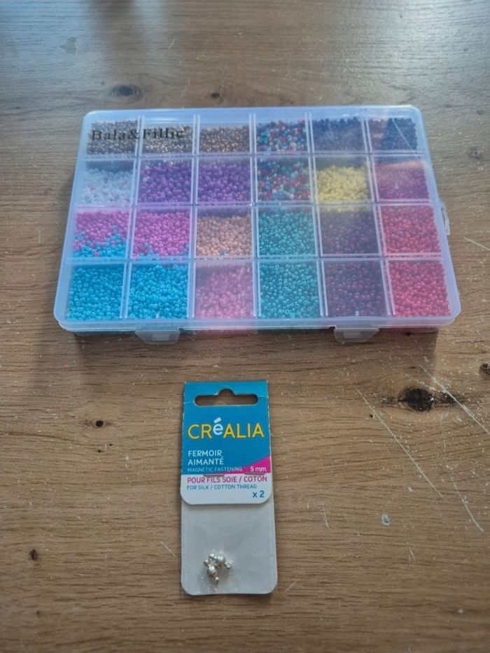 Boite perles rocailles 2mm