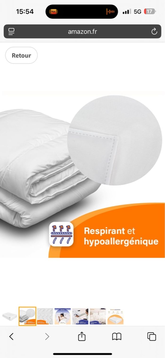 Pack Couette et housse de couette Emma 155x220 avec une taie d’oreiller 80x40 - photo numéro 8