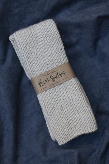 Guêtres en laine blanc cassé