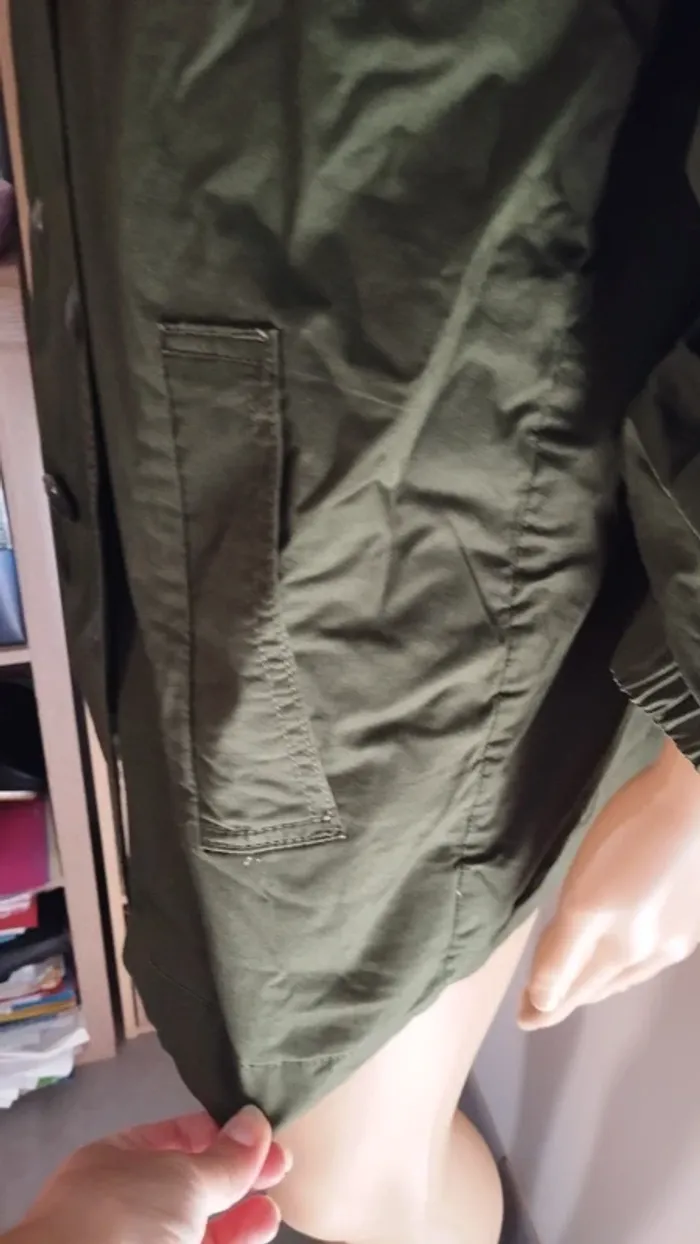 Veste trench verte taille s femme - photo numéro 7