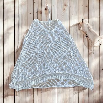 🌸Tee shirt blanc à bretelle transparent - Taille 38🌸