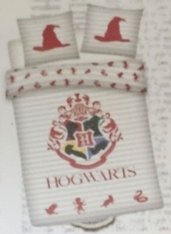 Parure de lit simple (housse de couette + taie d'oreiller) - Harry Potter