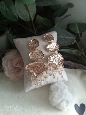 Boucles d'oreilles bohèmes méduses dorées