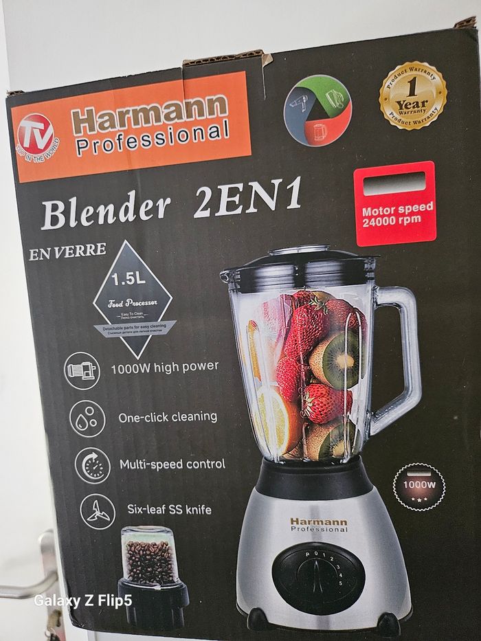 Vend le blender en verre  2 en 1 toute neuve dans carton - photo numéro 2
