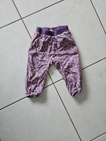 Pantalon fille fleurs h&m 12/18 mois BBF2