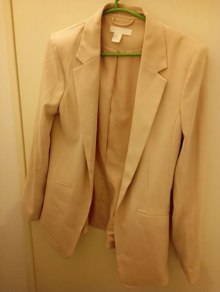 Veste femme rose beige clair H&M 38