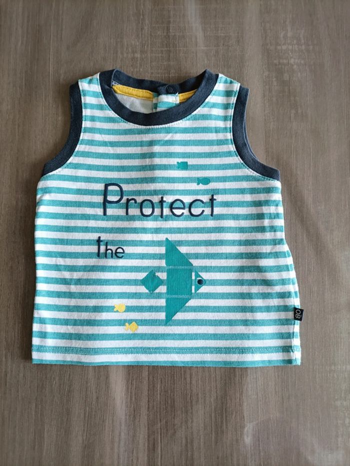 Ensemble été débardeur/ short bermuda Obaibi 3 mois - photo numéro 2