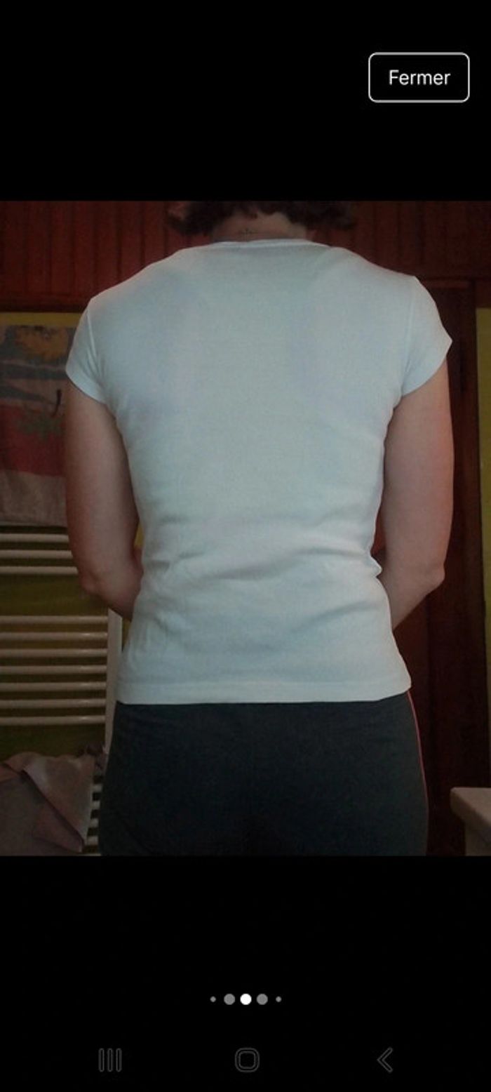 T-shirt femme blanc Kiabi - photo numéro 4