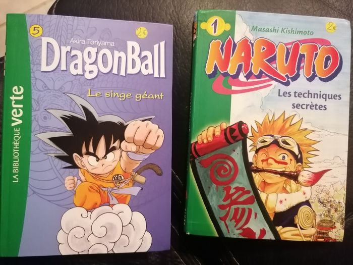 Livres la bibliothèque verte Naruto et dragon Ball