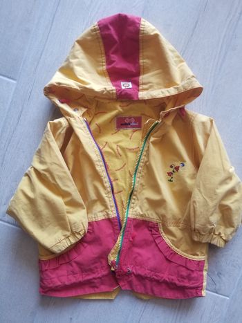 Manteau mi saison jaune et rouge Matcholino 3 ans