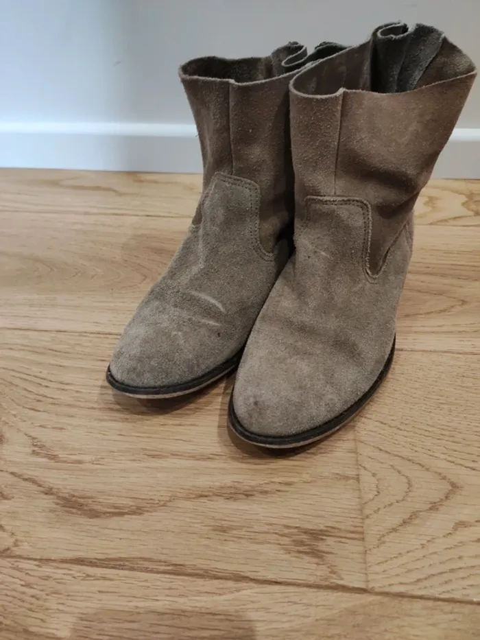 Bottines beige - cuir - 39 - photo numéro 3