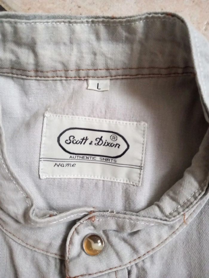 📦chemise jeans gris clair TL 40 Scott & Dixon - photo numéro 5