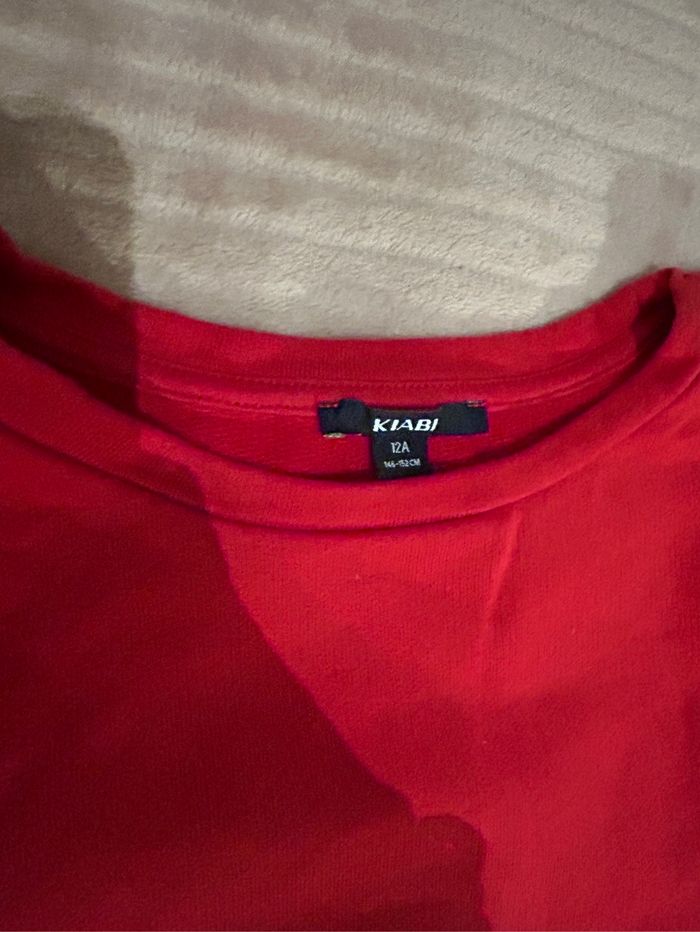 Pull rouge fille 12ans Kiabi - photo numéro 3
