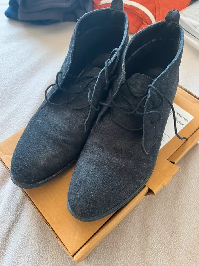 Chaussures en daim noir boots homme 43 - photo numéro 2