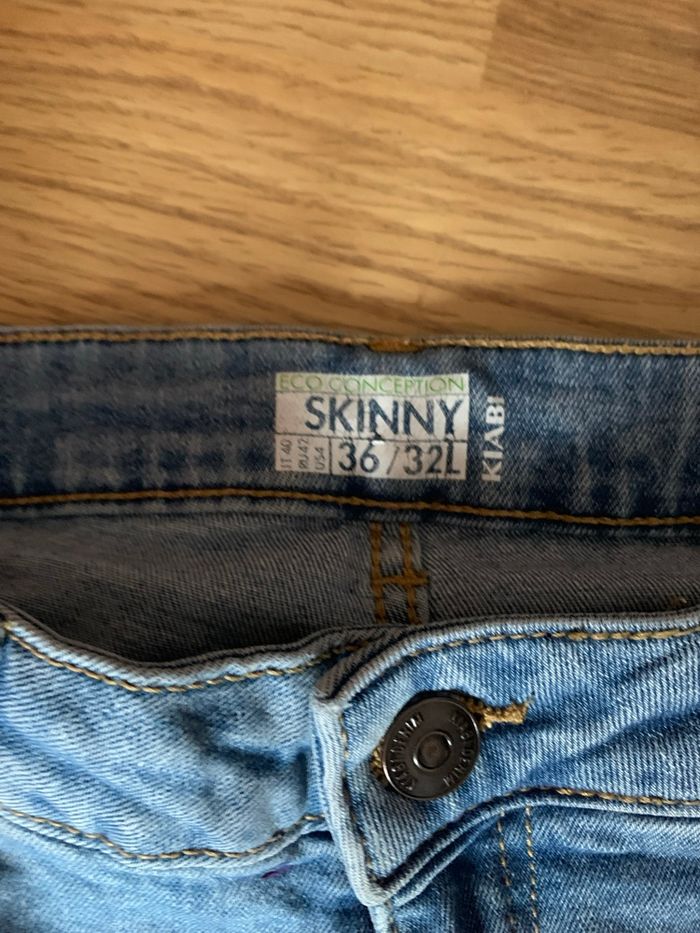 pantalon slim bleu - photo numéro 3