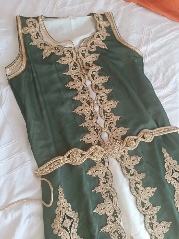 Caftan vert émeraude 3 pieces - photo numéro 2