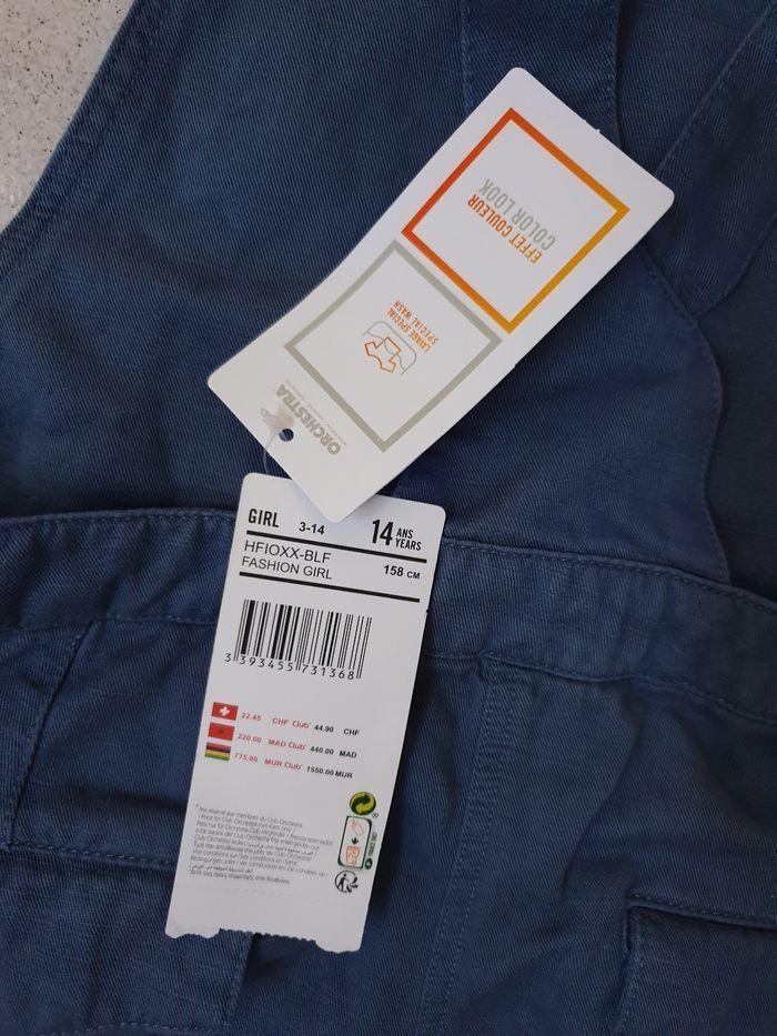 Salopette short bleue - photo numéro 3