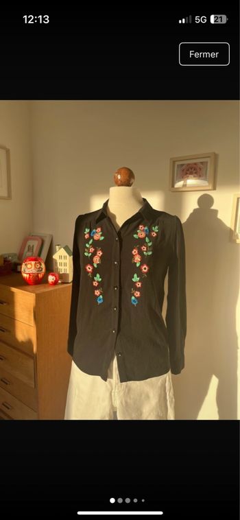 Chemise brodée naf-naf 