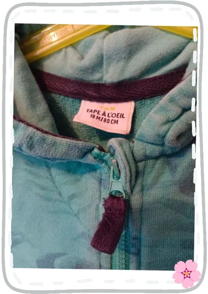 Veste feuillage vert tao 18 mois - photo numéro 2