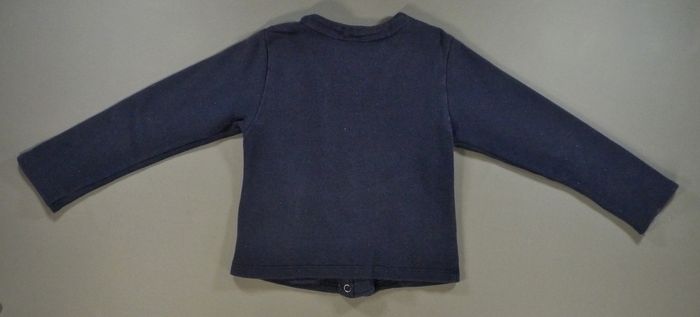 Gilet cardigan molleton bleu marine La Compagnie Des Petits 5 ans 110 cm fille - photo numéro 4
