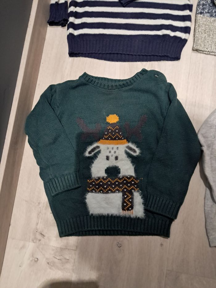 Lot de pulls et pulls de noël 18 mois neufs et tbe garçon - photo numéro 4
