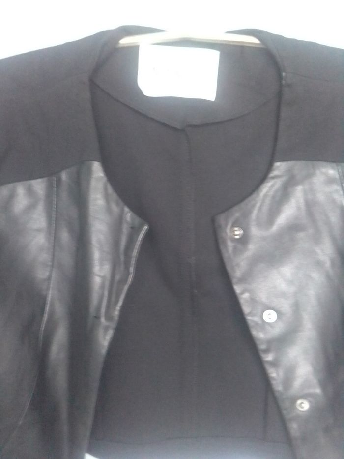 Veste en cuir et coton MAX & CO - photo numéro 4
