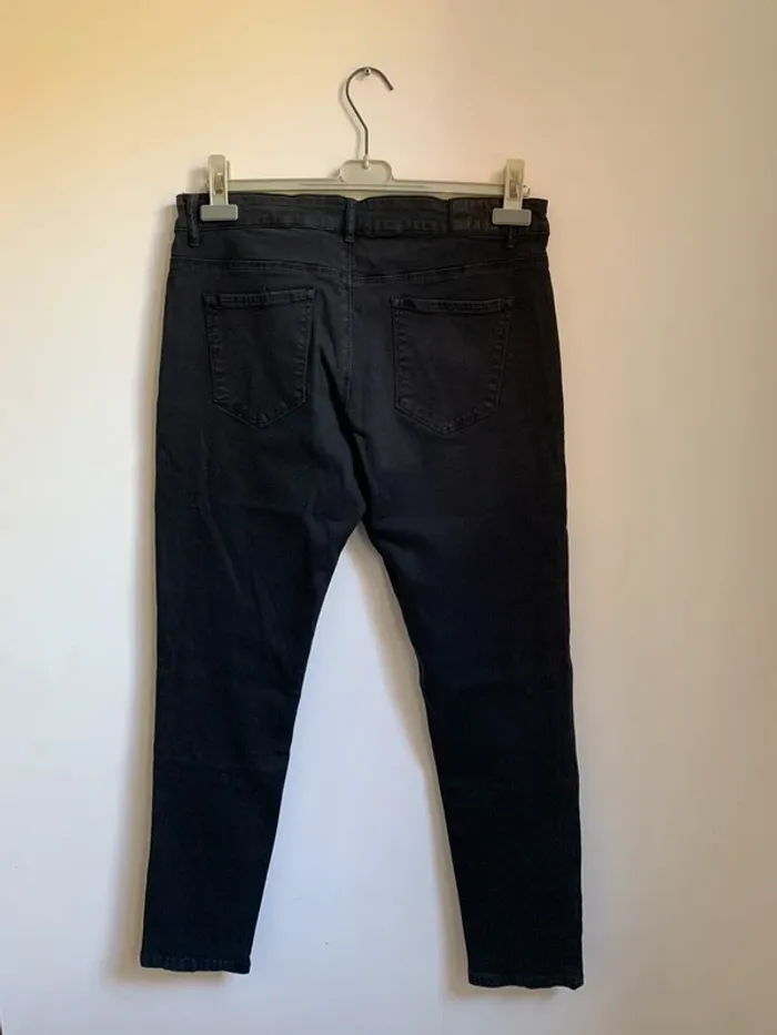 Pantalon slim noir à zips – Taille L/40 - photo numéro 3