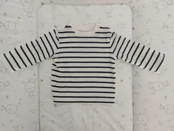 T-shirt manches longues marinière