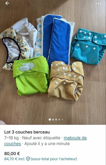 Lot 3 couches berceau 