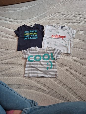 Lot de maillot manche courte 3mois