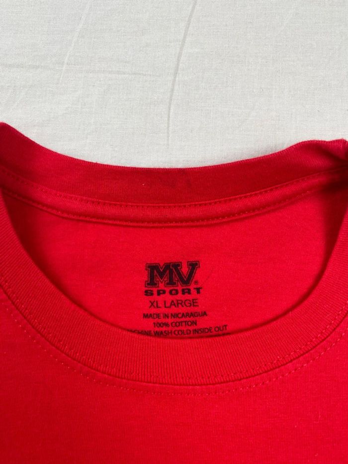 T-shirt imprimé sport USA, homme, été, Rouge XL - photo numéro 4