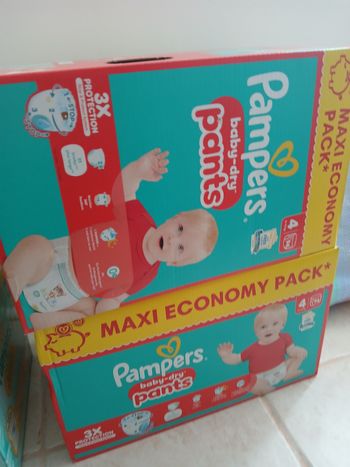 Lot 2 cartons pants pampers T4  (2×94 pants )