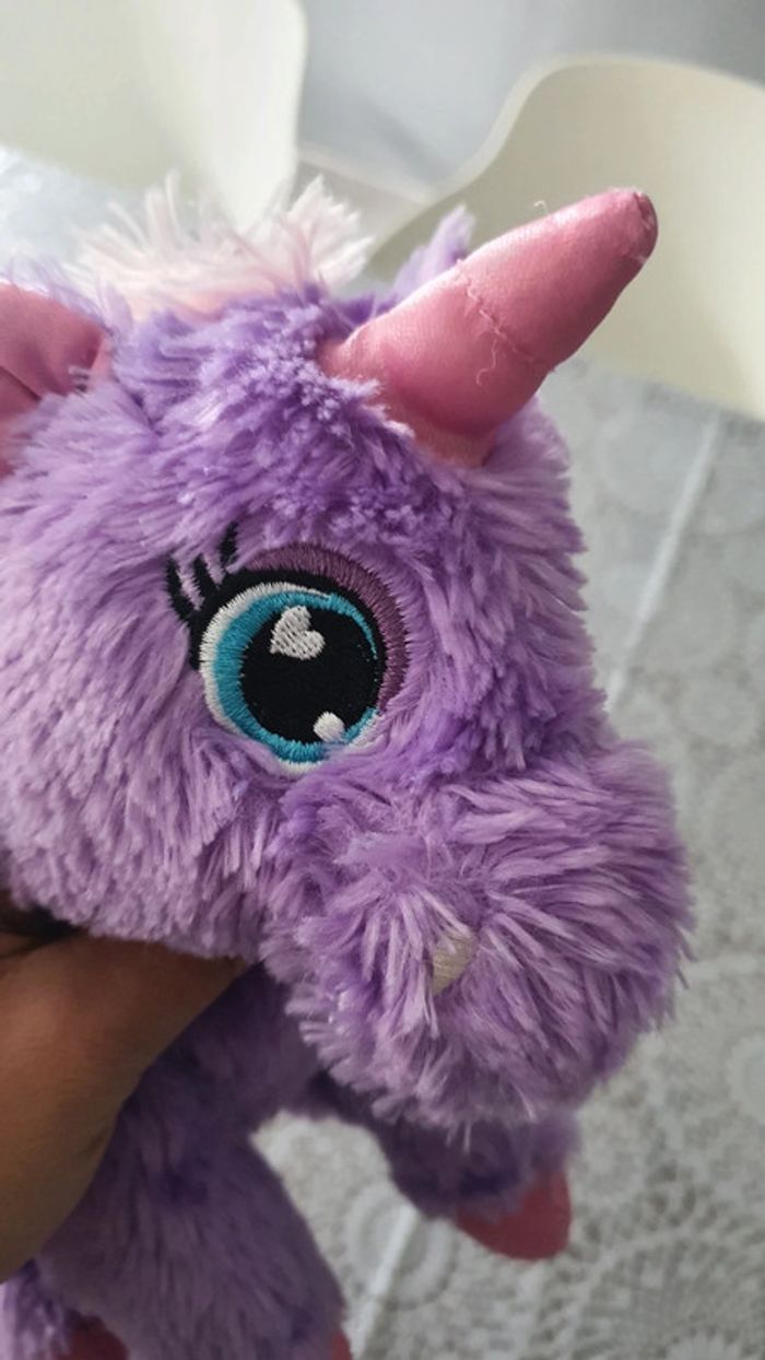 Licorne violette peluche jouet fille doudou - photo numéro 13
