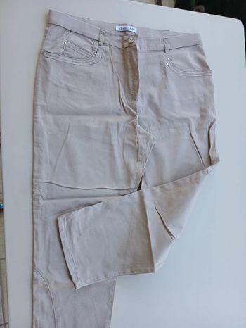 pantacourt femme beige
