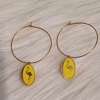 Les trésors de lily boucles d'oreilles en acier inoxydable