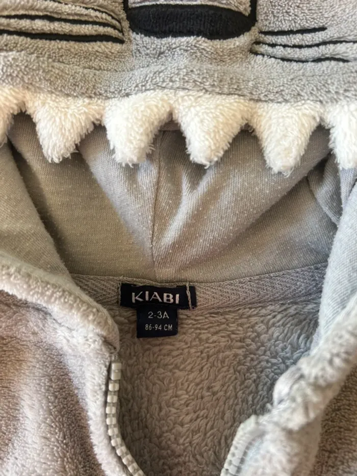 Gilet zippe polaire avec capuche 2-3 ans kiabi - photo numéro 3